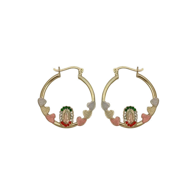 Heart Shape Earrings For Women In Cute Style With Copper Ear Pins And Zircon Inlay, Electroplated Finish