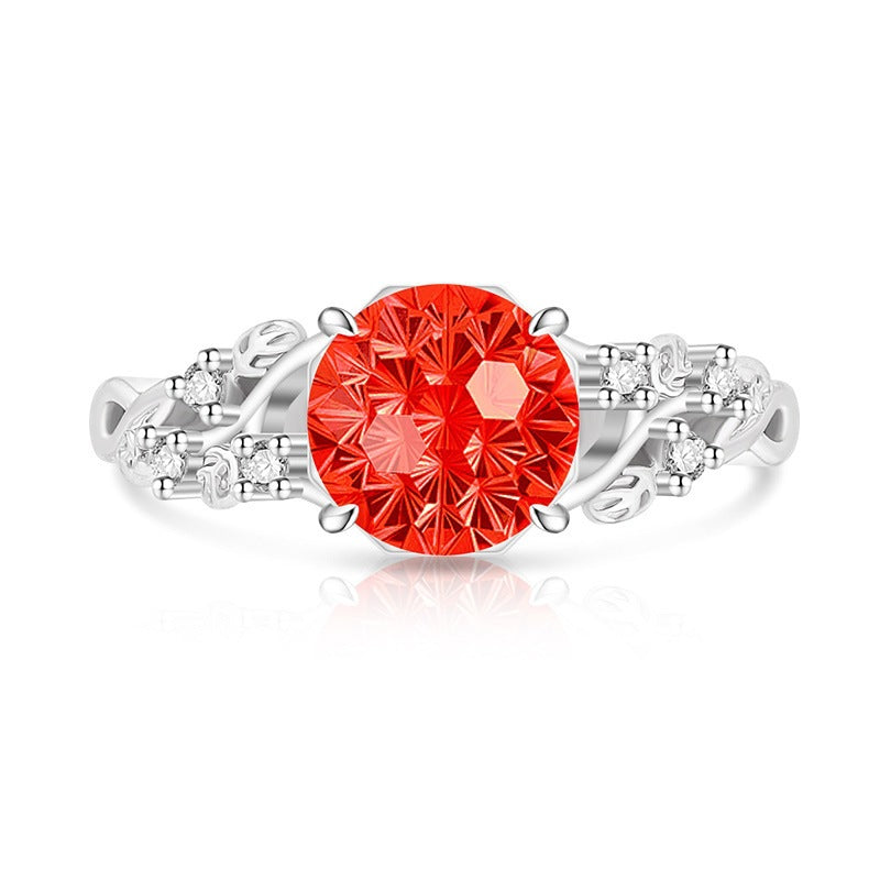 Fireworks Copper Ring For Women In Red, Perfect For Spring Season