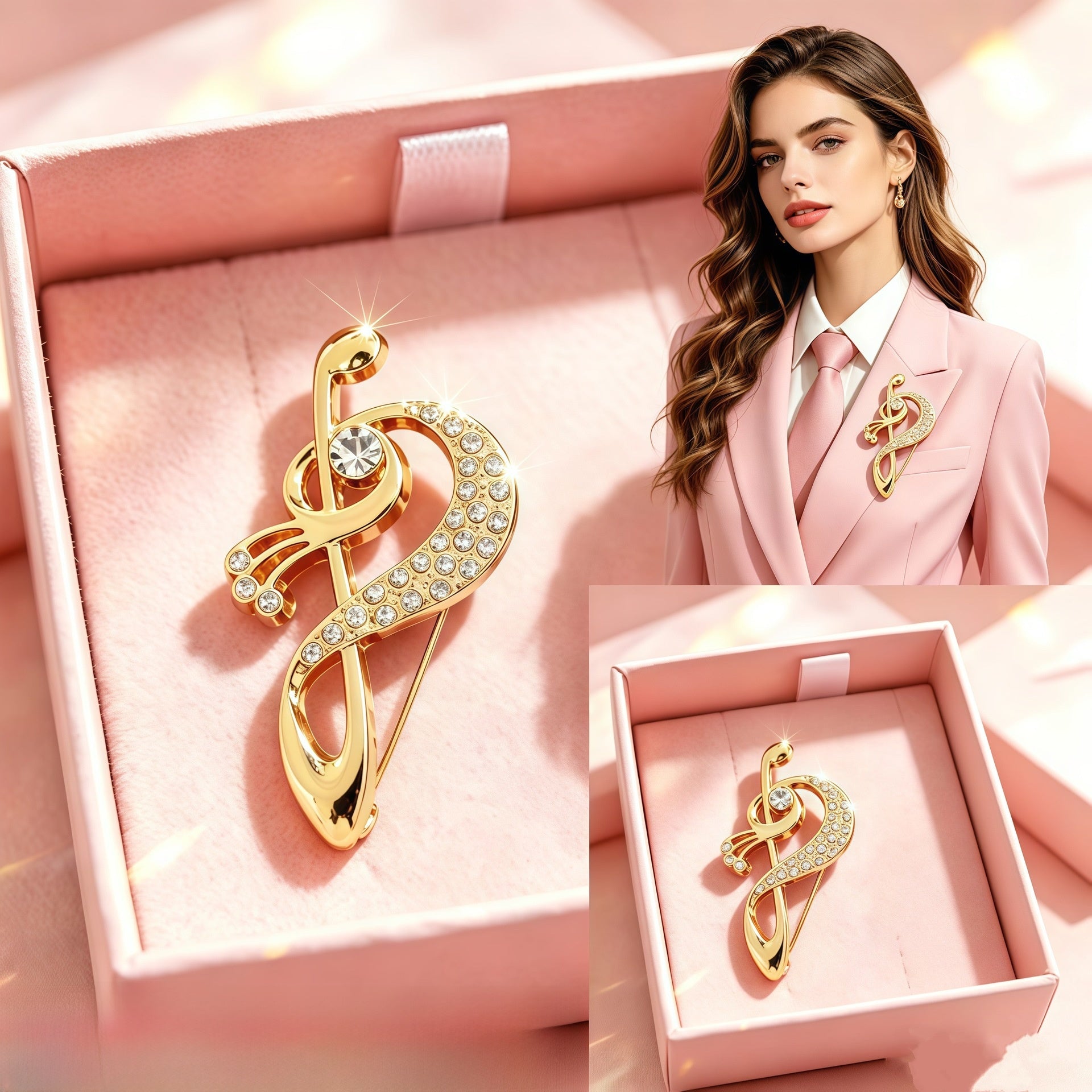 Gold Alloy Pin With Electroplated Finish, Stylish And Durable Accessory
