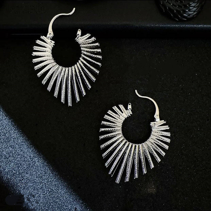 Heart Shape Earrings For Women In Real Gold Plated Copper Featuring Exaggerated Style