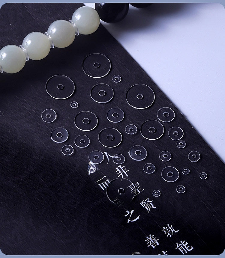 Geometric Silica Gel Spacer Bars With Hole Size 1~1.9mm In Transparent For Jewelry Accessories, Commute Style