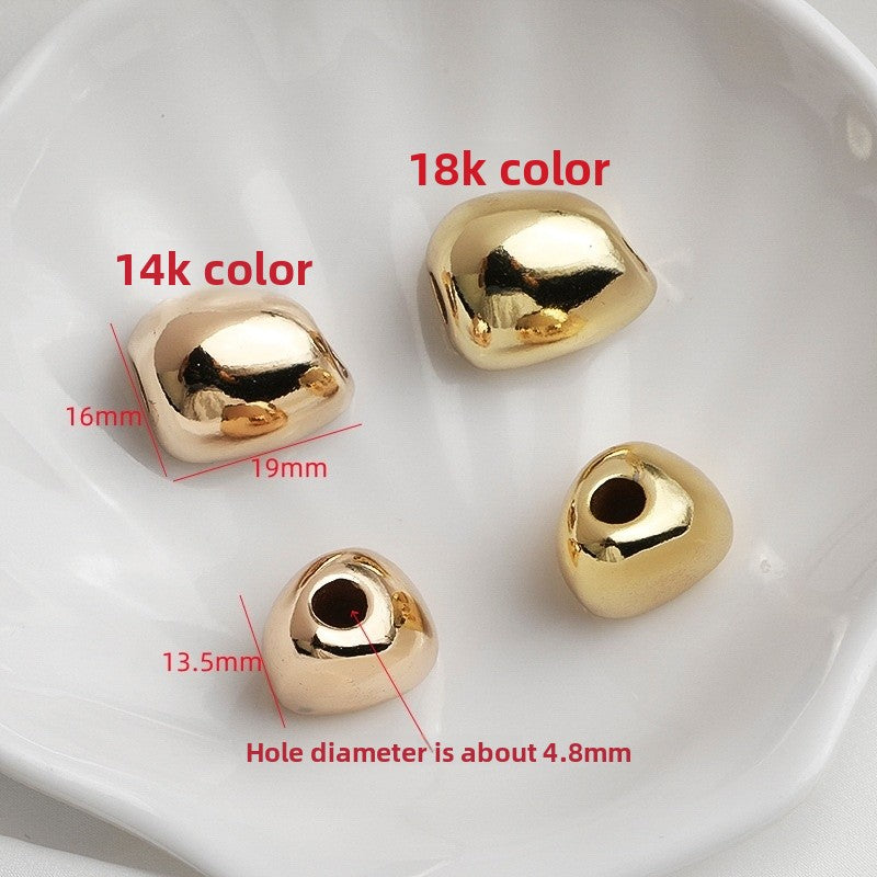 Copper Spacer Bars With 14K Real Gold Plated Electroplated Finish, Gold Jewelry Accessories In Commute Style