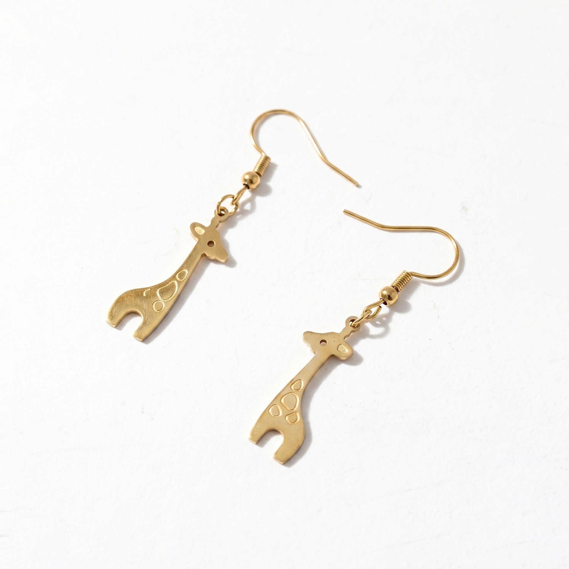 Gold Leaves Earrings For Women Featuring 304 Stainless Steel Ear Pins