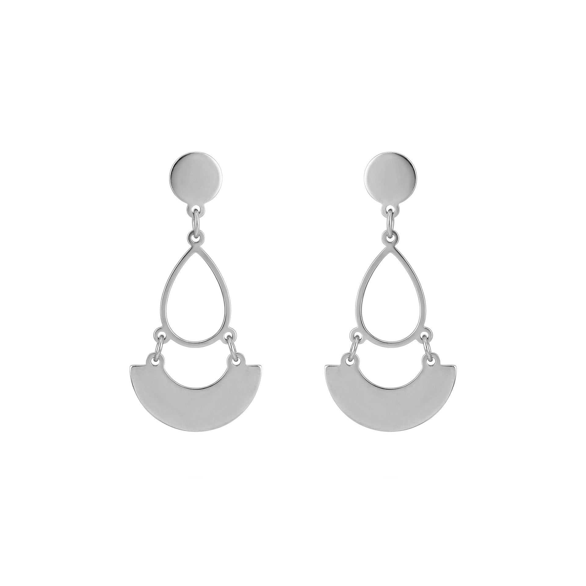 Gold Leaves Earrings For Women Featuring 304 Stainless Steel Ear Pins