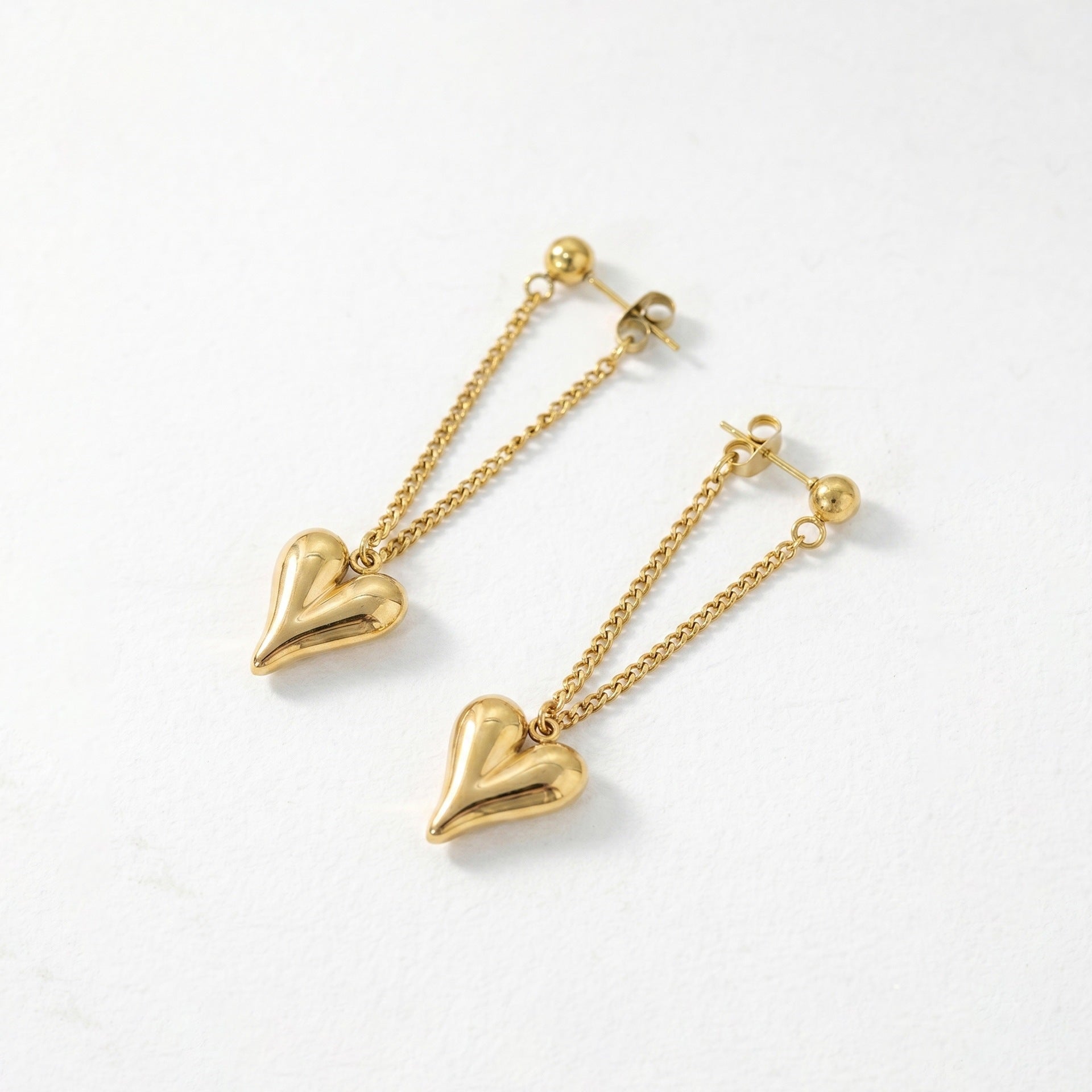 Gold Leaves Earrings For Women Featuring 304 Stainless Steel Ear Pins