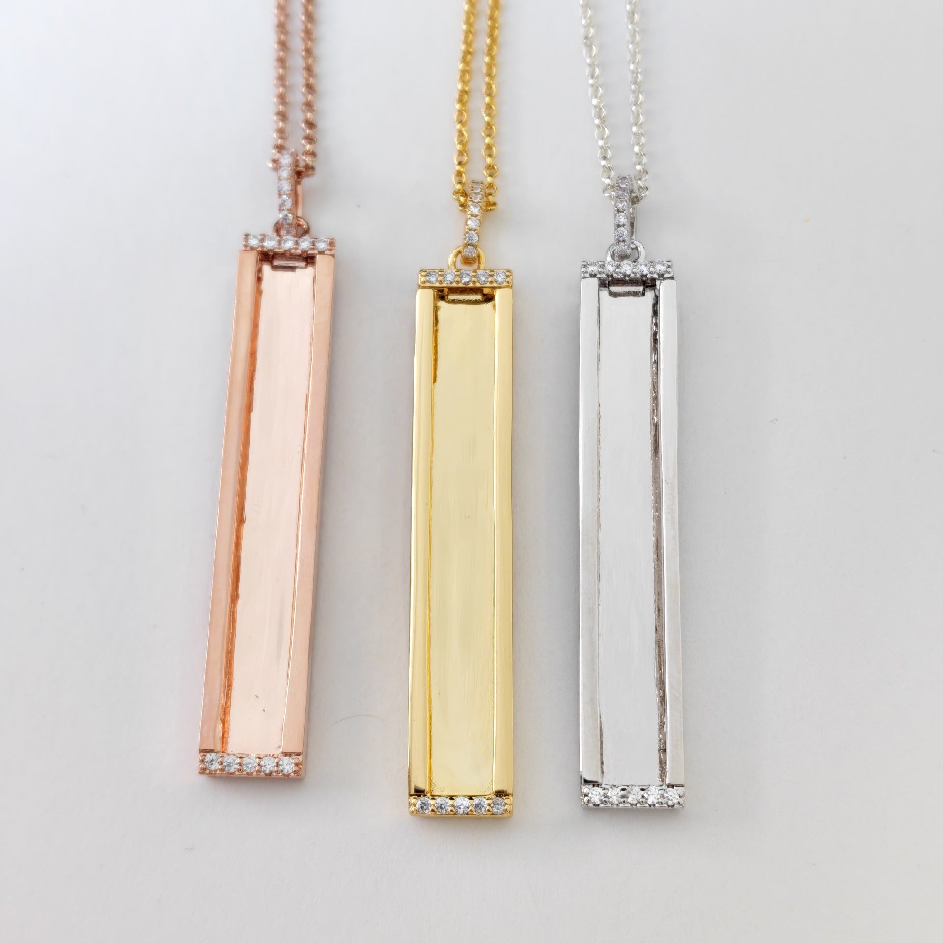 Electroplated Copper Pendant With 18K Real Gold Plated Finish Featuring Bezel Setting And Zircon Inlay