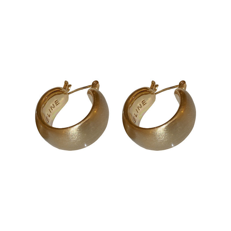 Heart Shape Drop Earrings For Women In Gold Featuring Copper Ear Pins And Zircon Inlay