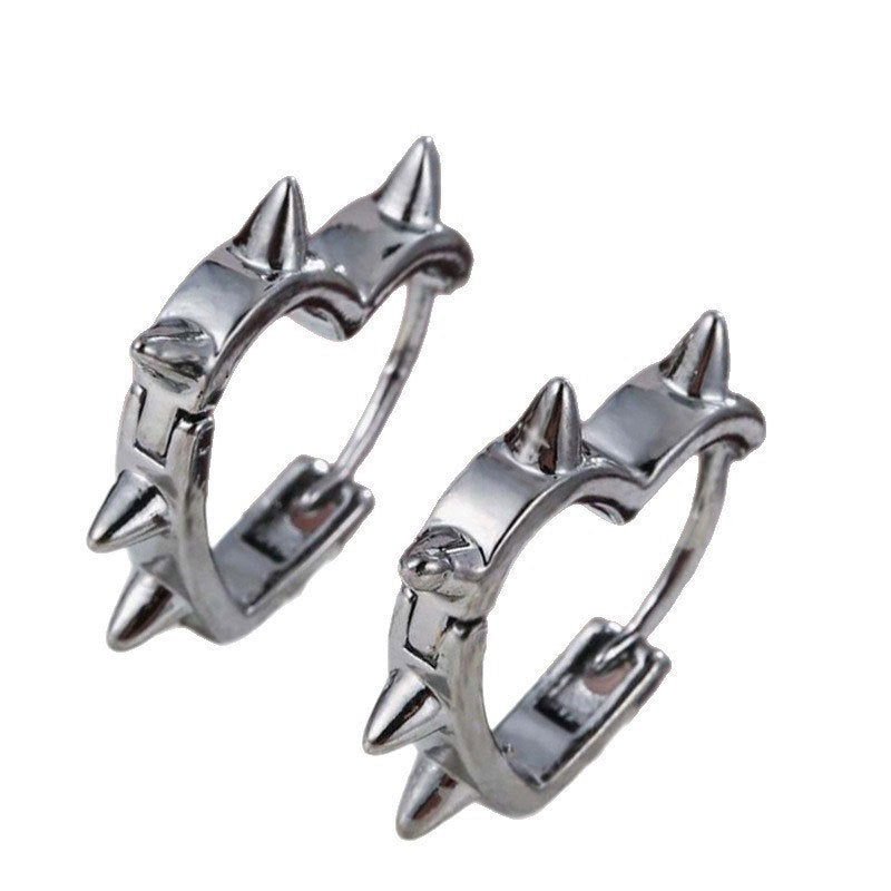 Heart Shape Earrings For Women In Gold Copper With Electroplated Finish And Titanium Steel Posts, Punk Style