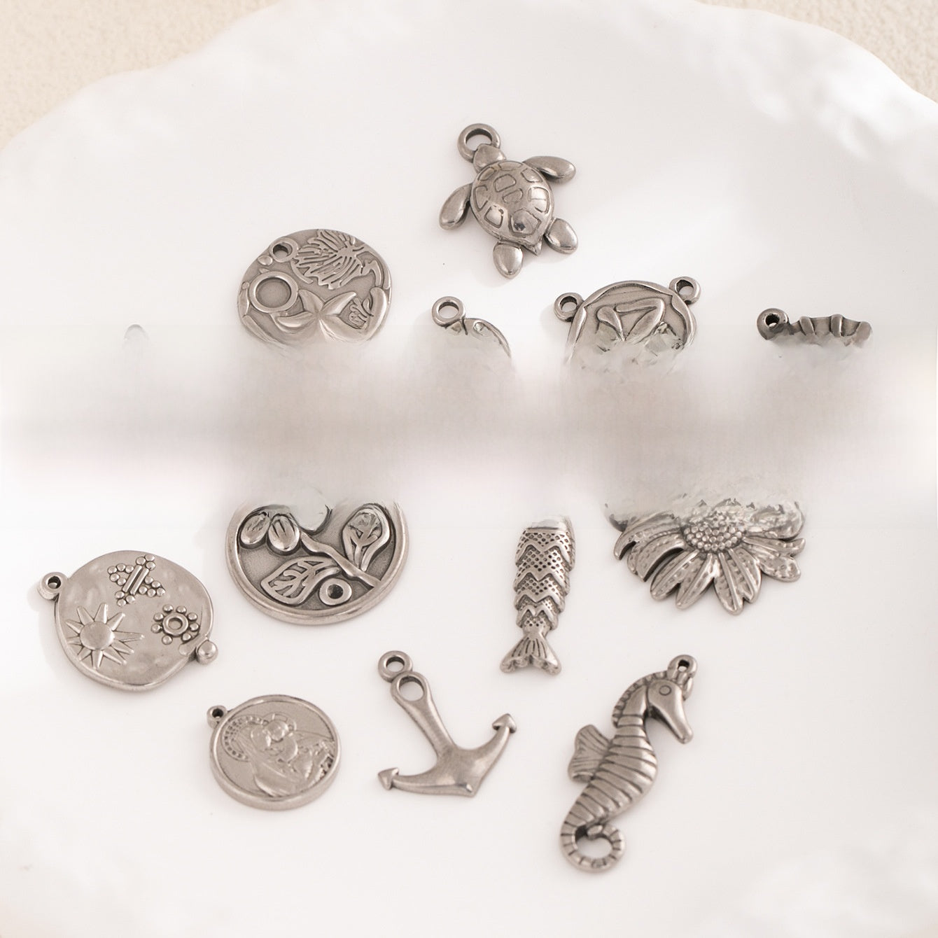 Handmade Pendant Crafted From Durable 304 Stainless Steel In Steel Color