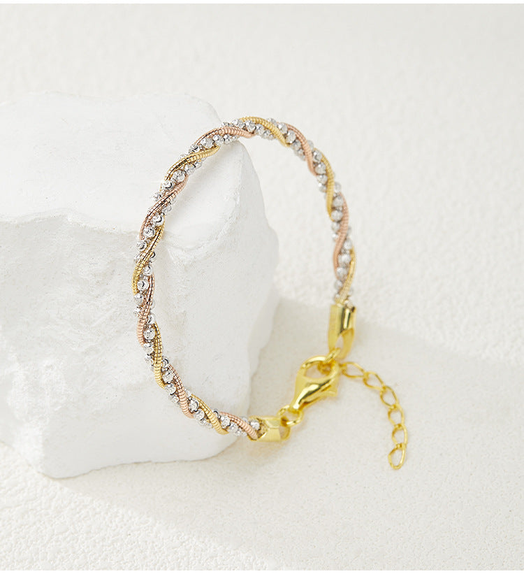 Moon Braid Bracelet For Women Featuring 925 Sterling Silver  Chain