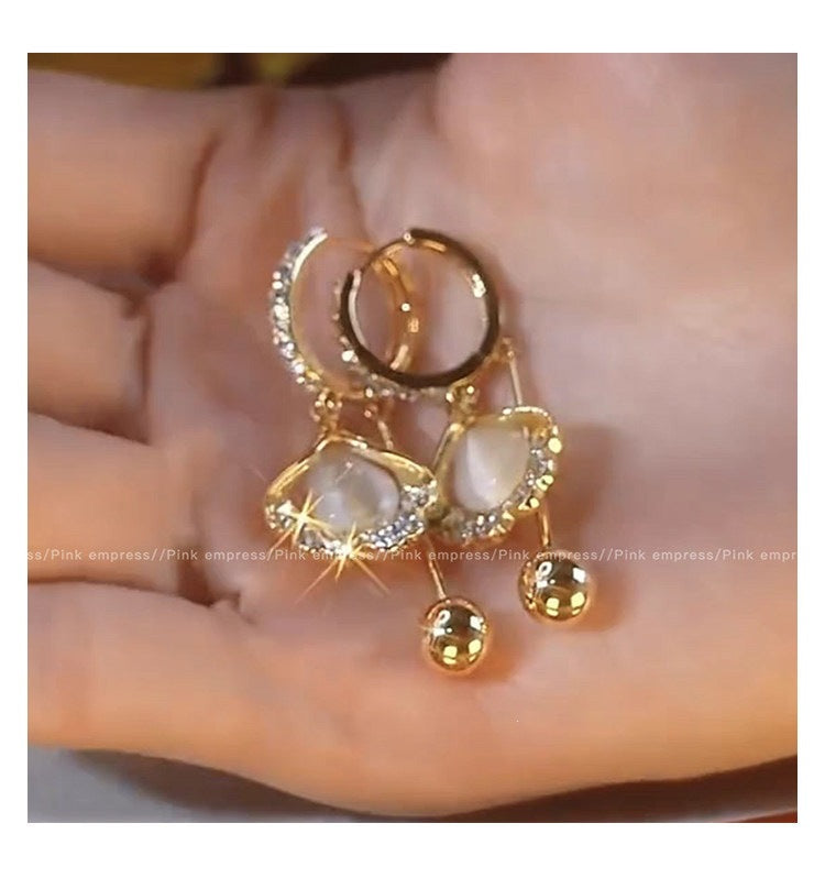 Ginkgo Leaf Earrings For Women In New Style With Zinc Alloy Ear Pins