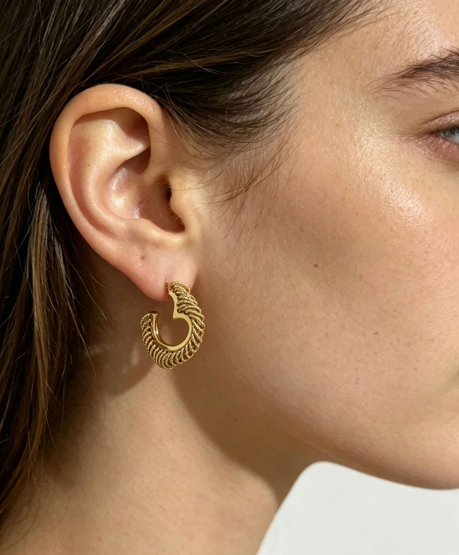 Heart Shape Earrings For Women, 1 Pair, Made Of Brass With 14K Real Gold Plated Finish In Gold