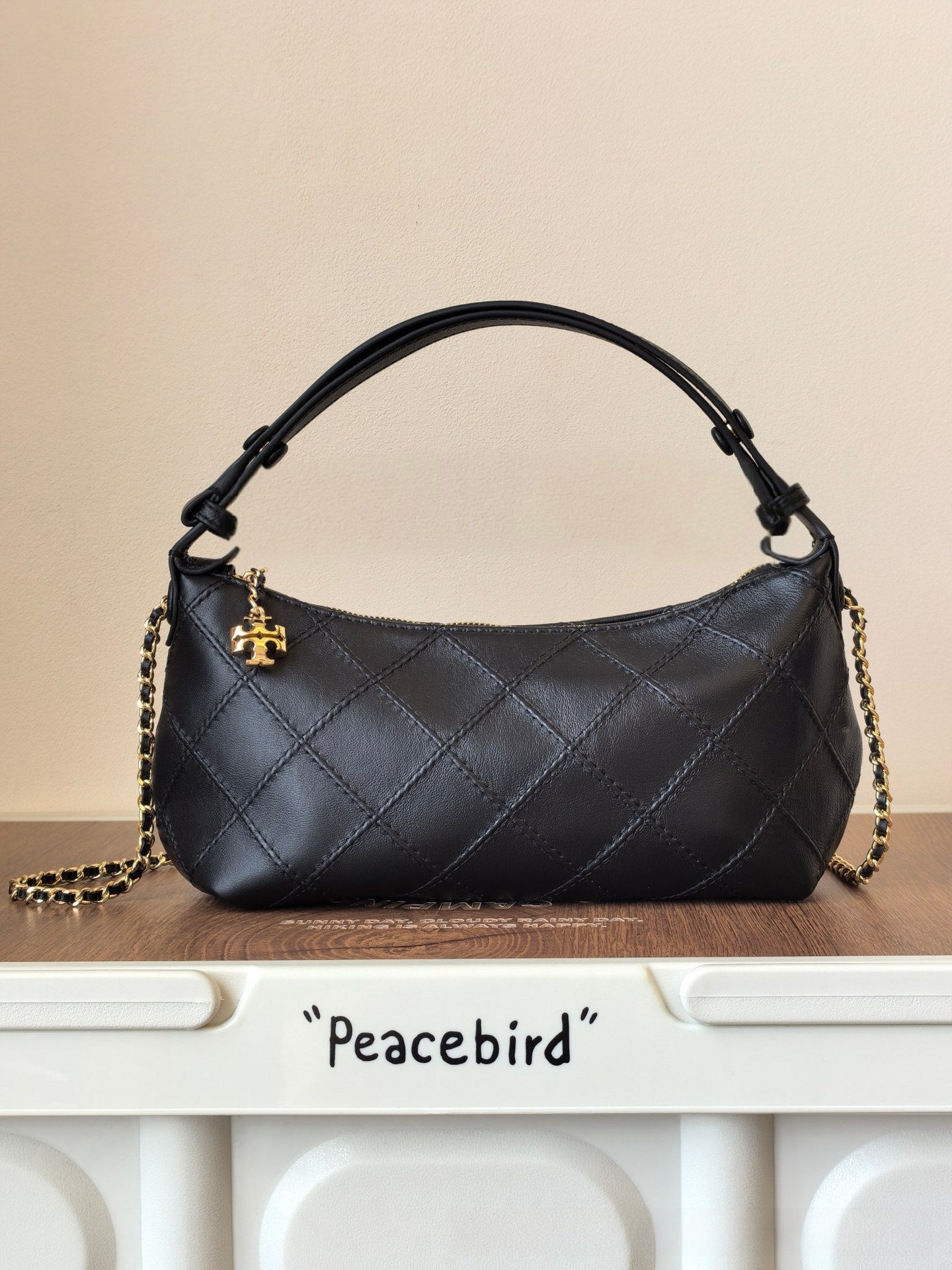 Lingge Genuine Leather Dumpling Shape Underarm Bag For Women With Chain Strap