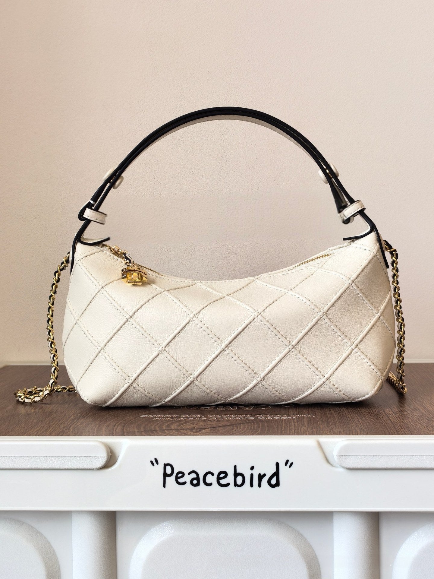 Lingge Genuine Leather Dumpling Shape Underarm Bag For Women With Chain Strap