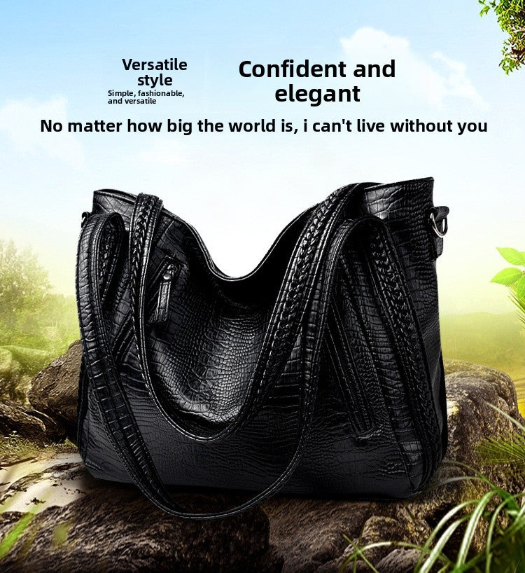 Crocodile Pattern Square Pu Leather Shoulder Bag For Women With Single Shoulder Strap, Perfect For Spring