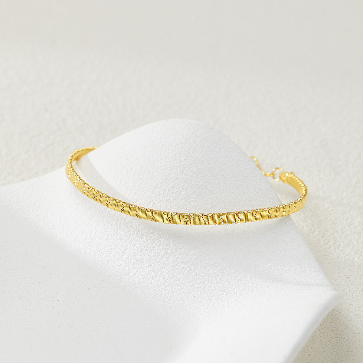 Brushed 925 Sterling Silver Circle Bracelet For Women With Glass Inlay In Silver