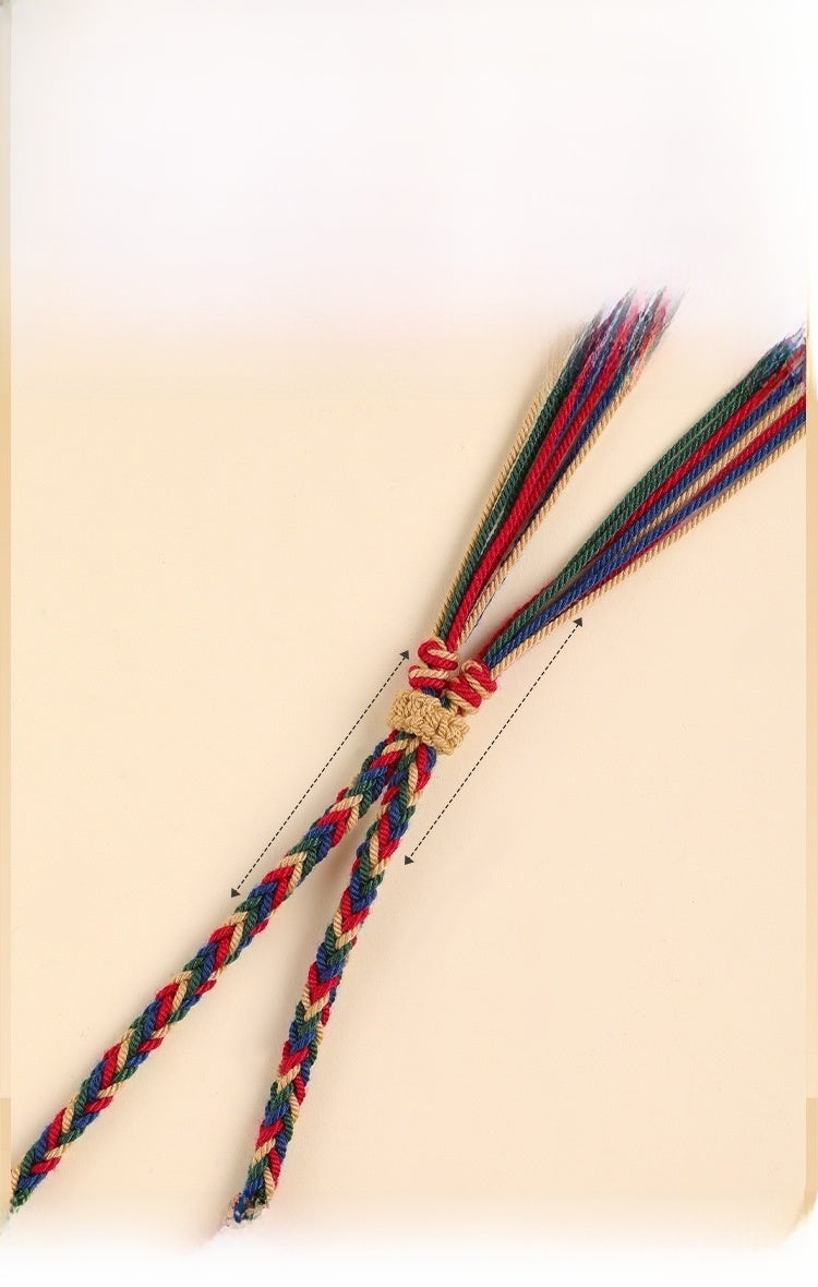 Buddha Cotton Jewelry Accessories Featuring Knitting Craft With Cord String Rope In Multicolor Ethnic Style