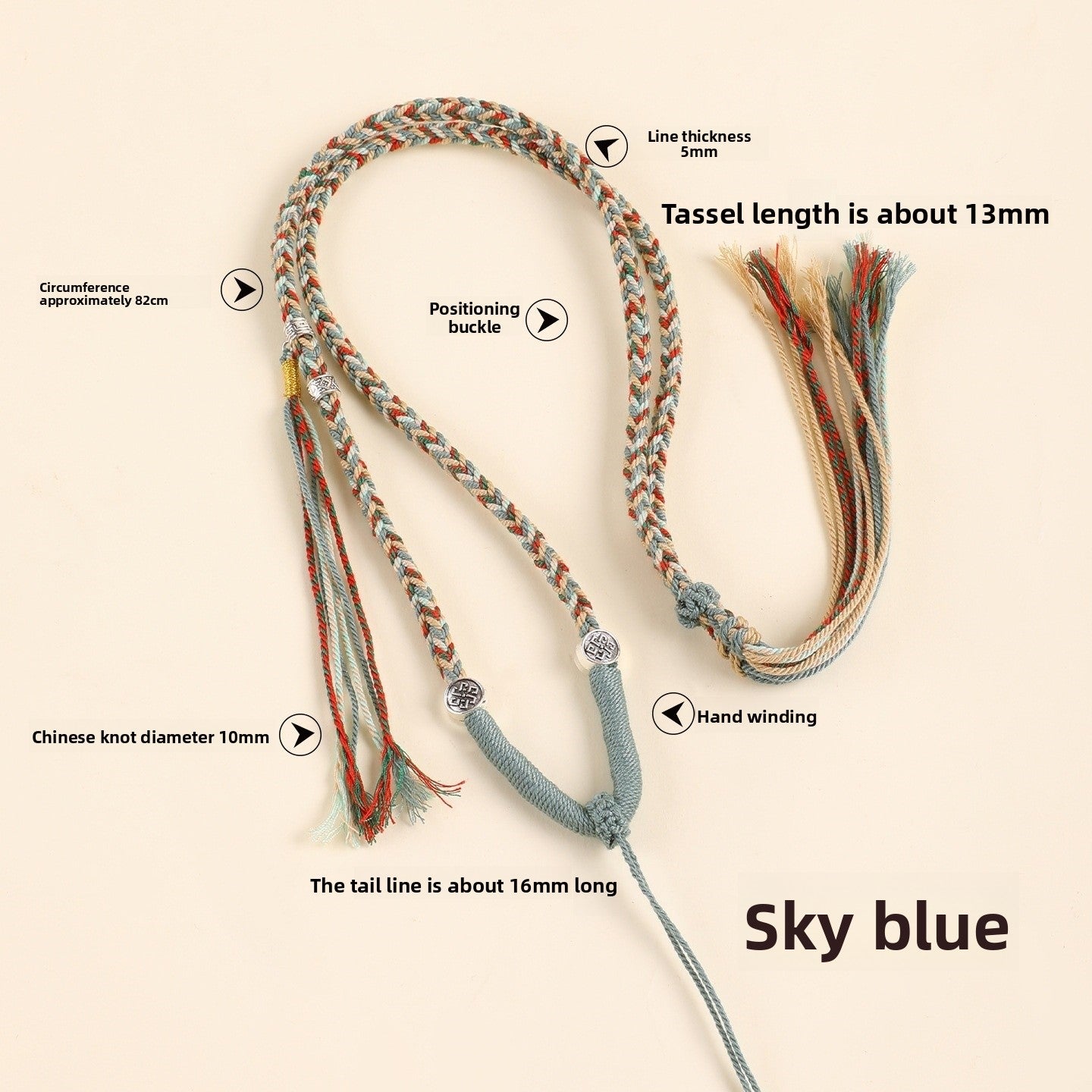 Buddha Cotton Jewelry Accessories Featuring Knitting Craft With Cord String Rope In Multicolor Ethnic Style