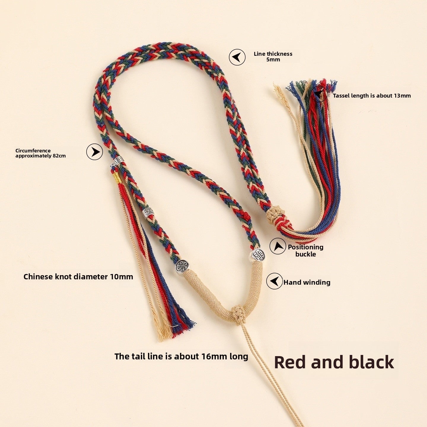 Buddha Cotton Jewelry Accessories Featuring Knitting Craft With Cord String Rope In Multicolor Ethnic Style