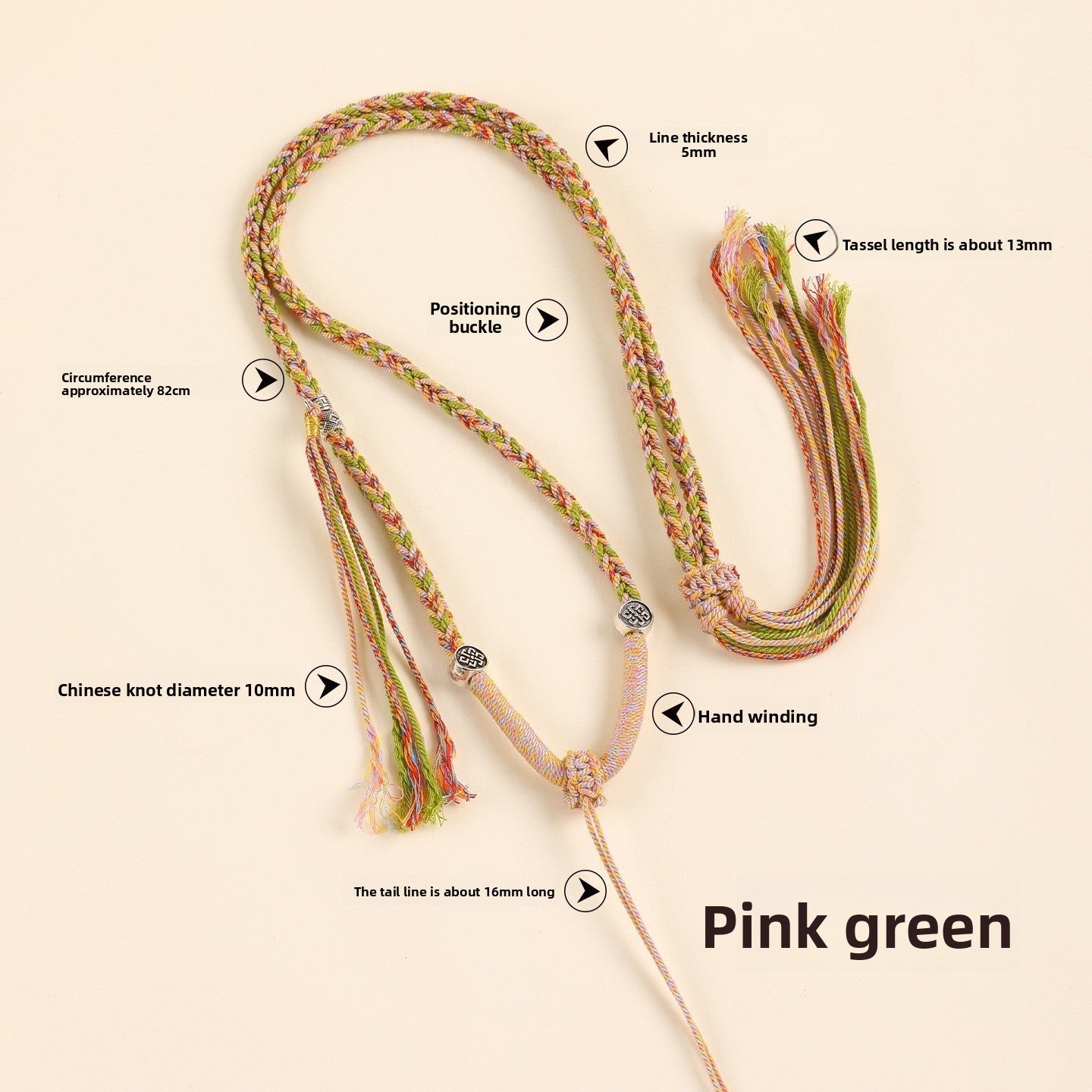 Buddha Cotton Jewelry Accessories Featuring Knitting Craft With Cord String Rope In Multicolor Ethnic Style