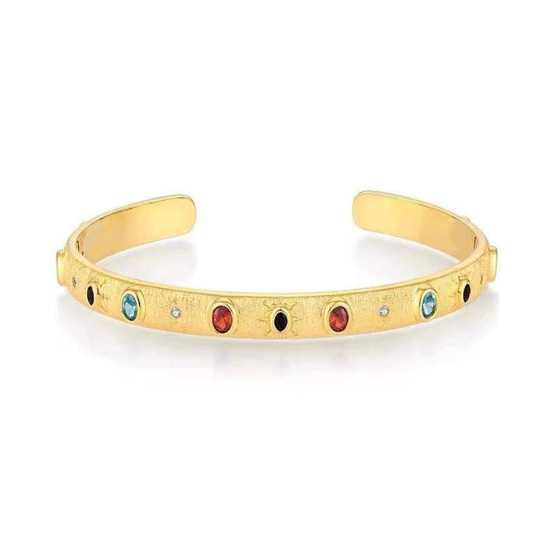 Handmade Drum Bangle Crafted From Copper With Golden Plated Electroplated Finish In Gold