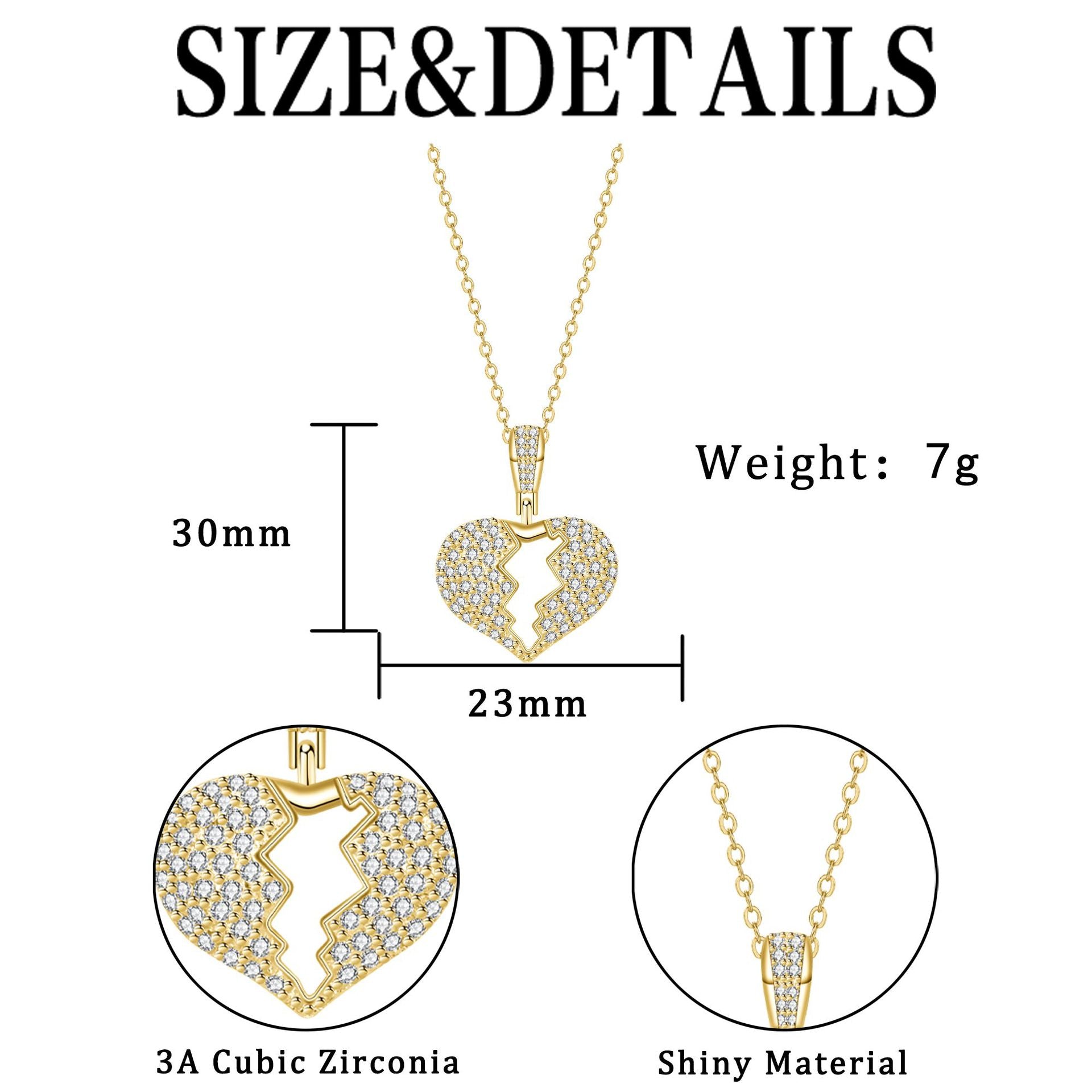 Heart Shape Gold Choker Necklace For Women With Real Gold Plated Copper And Rhinestone Inlay On Cable Chain