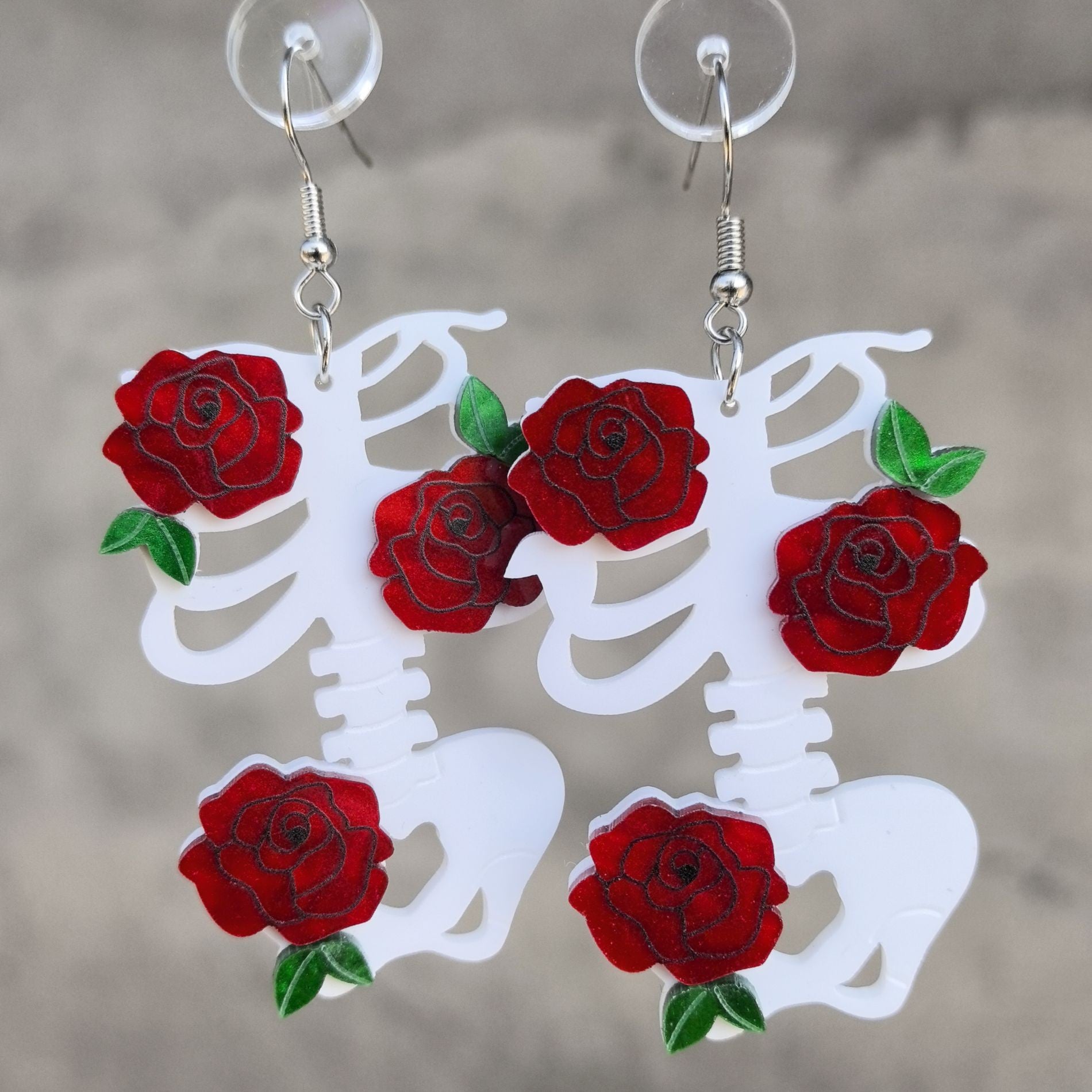 Natural Pink Acrylic Flowers Earrings For Women With Iron Ear Pins, Perfect For Valentine's Day