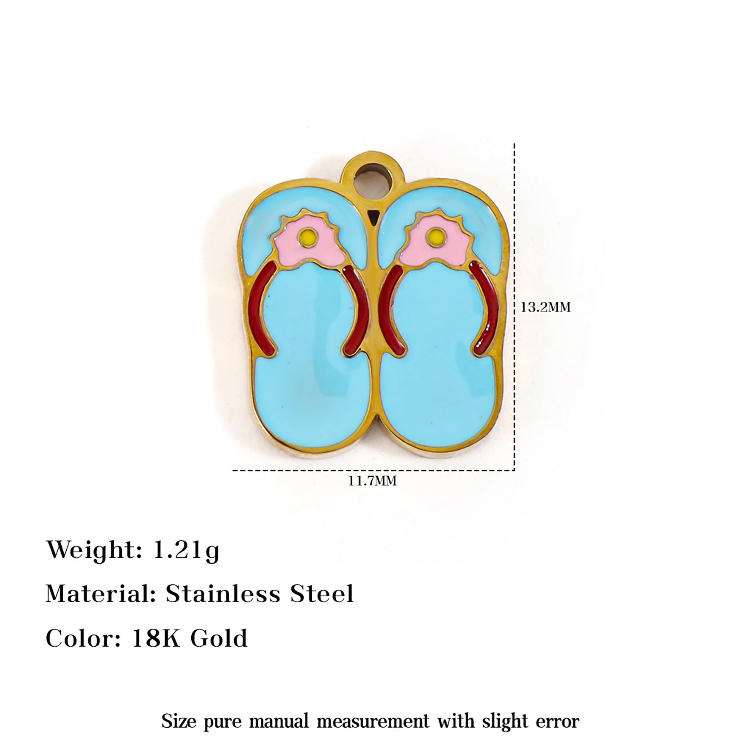 Heart Shape Pendant In 304 Stainless Steel With Enamel Finish, Available In Colour, Perfect For Holiday Wear In Spring & Summer