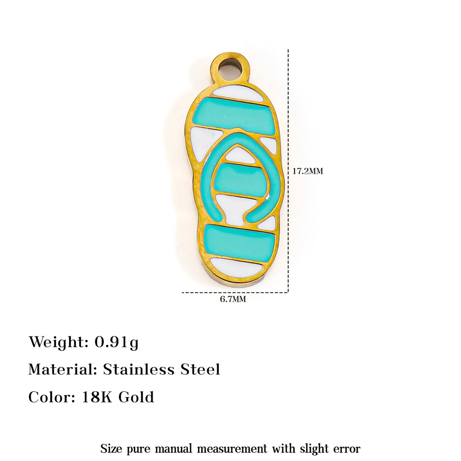 Heart Shape Pendant In 304 Stainless Steel With Enamel Finish, Available In Colour, Perfect For Holiday Wear In Spring & Summer