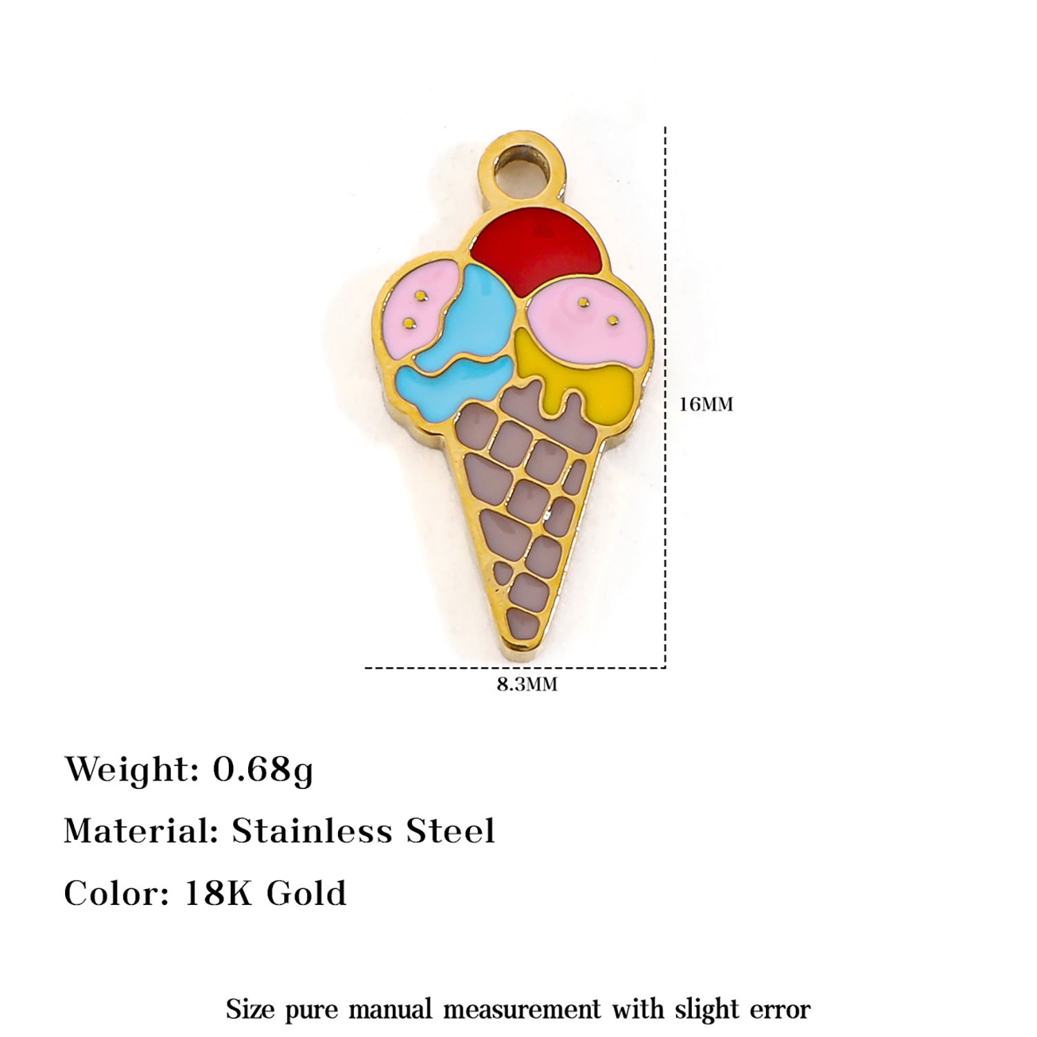 Heart Shape Pendant In 304 Stainless Steel With Enamel Finish, Available In Colour, Perfect For Holiday Wear In Spring & Summer