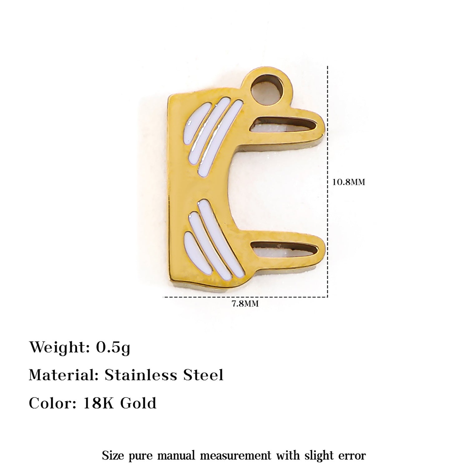 Heart Shape Pendant In 304 Stainless Steel With Enamel Finish, Available In Colour, Perfect For Holiday Wear In Spring & Summer
