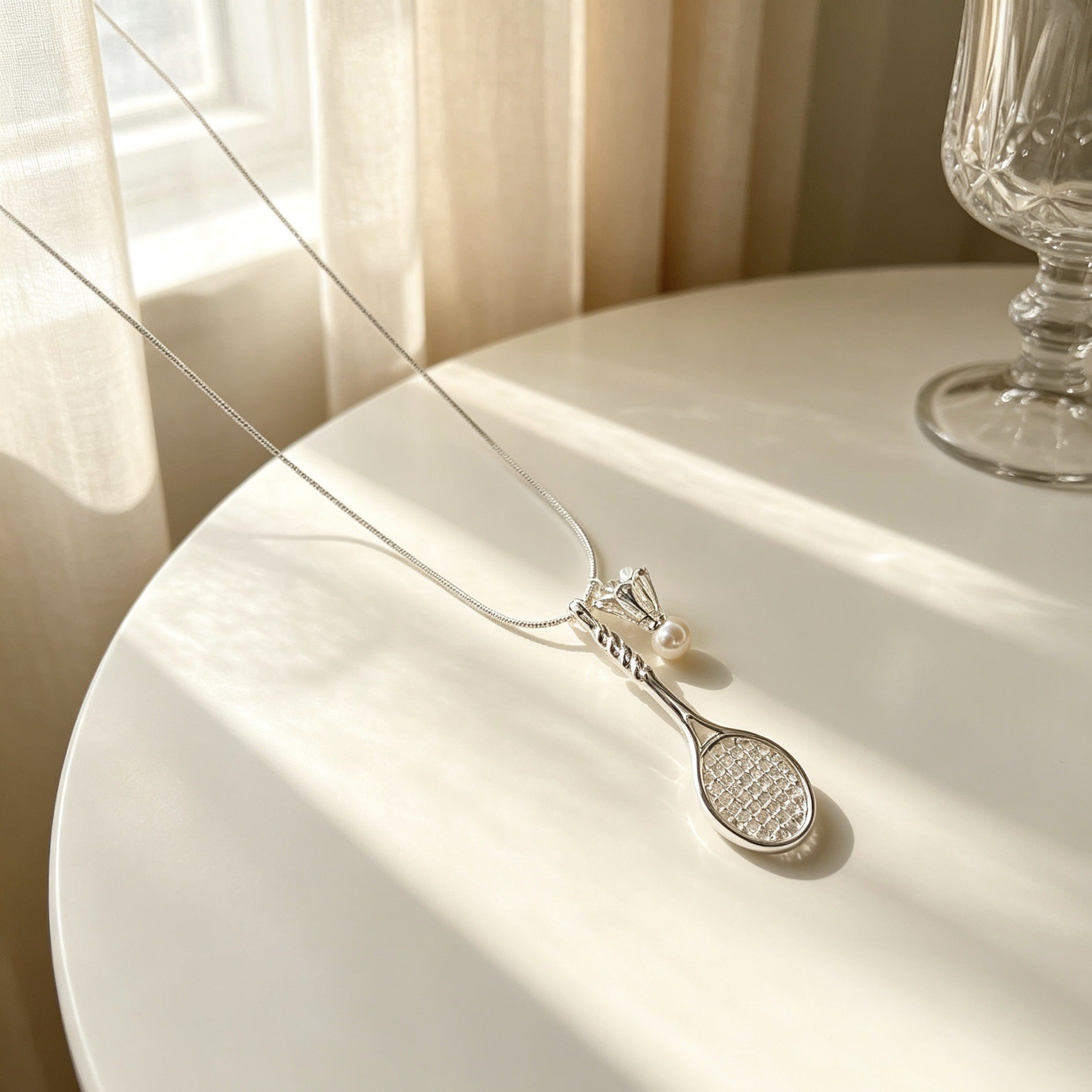 Heart Shape Pendant Necklace For Women With Copper Slider Chain, Electroplated Copper Pendant