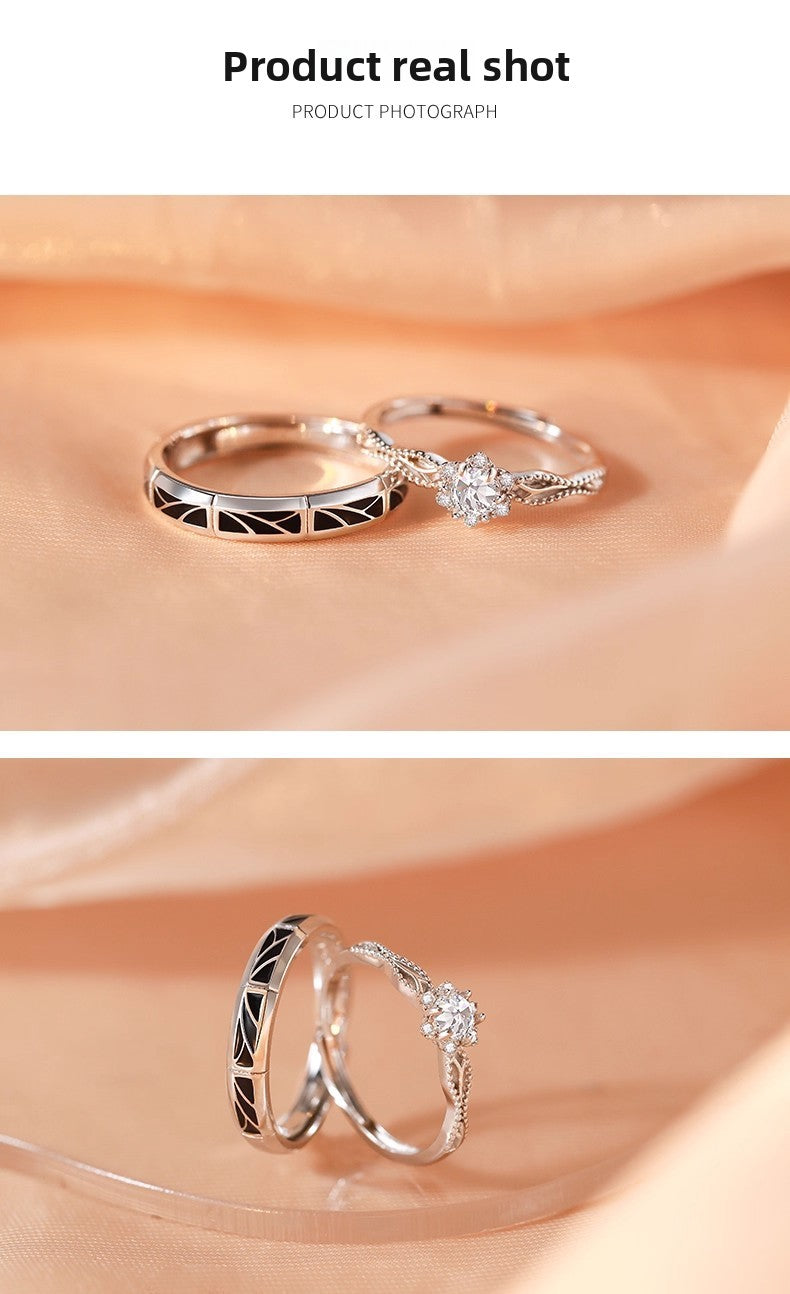 Heart Shape Copper Rings For Couples, 1 Pair