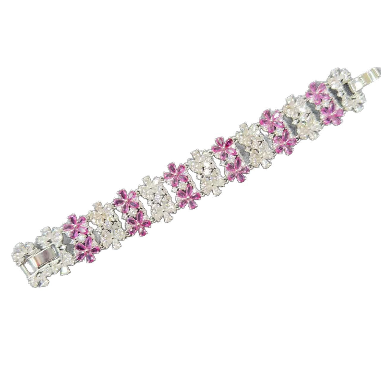 Oval Bezel Setting Copper Bracelet For Women With Electroplated Gold Plating And Zircon Inlay