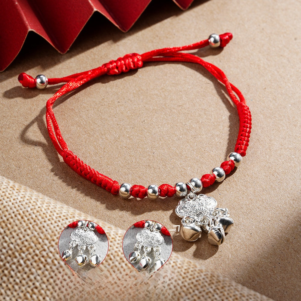 Geometric Ethnic Style Kid's Bracelet Featuring Gold Braid Rope Design