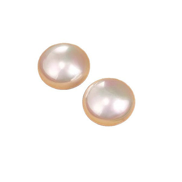 Cute Round White Imitation Pearl Stud Earrings For Women With Electroplated Finish And 925 Sterling Silver Posts