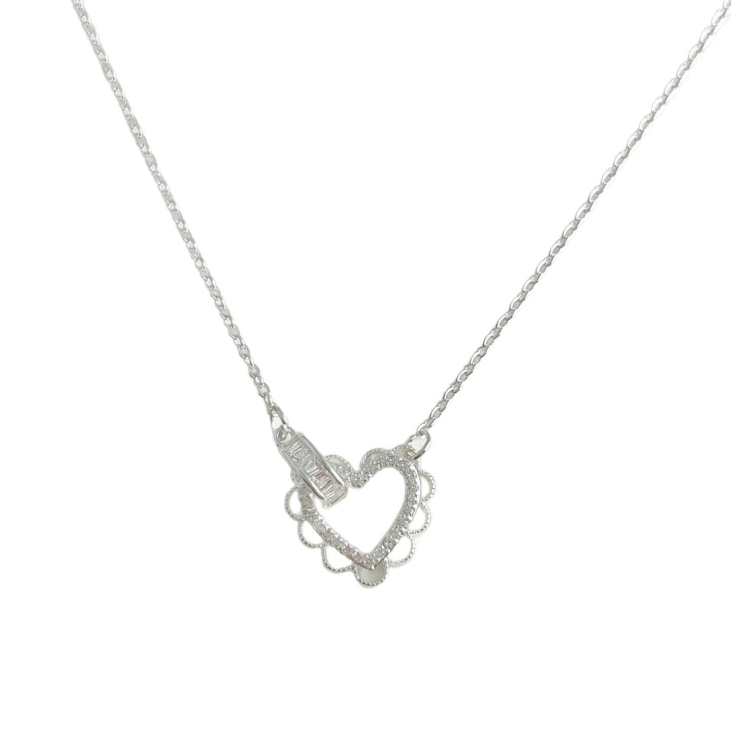 Elegant Lace Necklace For Women Featuring Electroplated Copper Pendant In Stylish Design