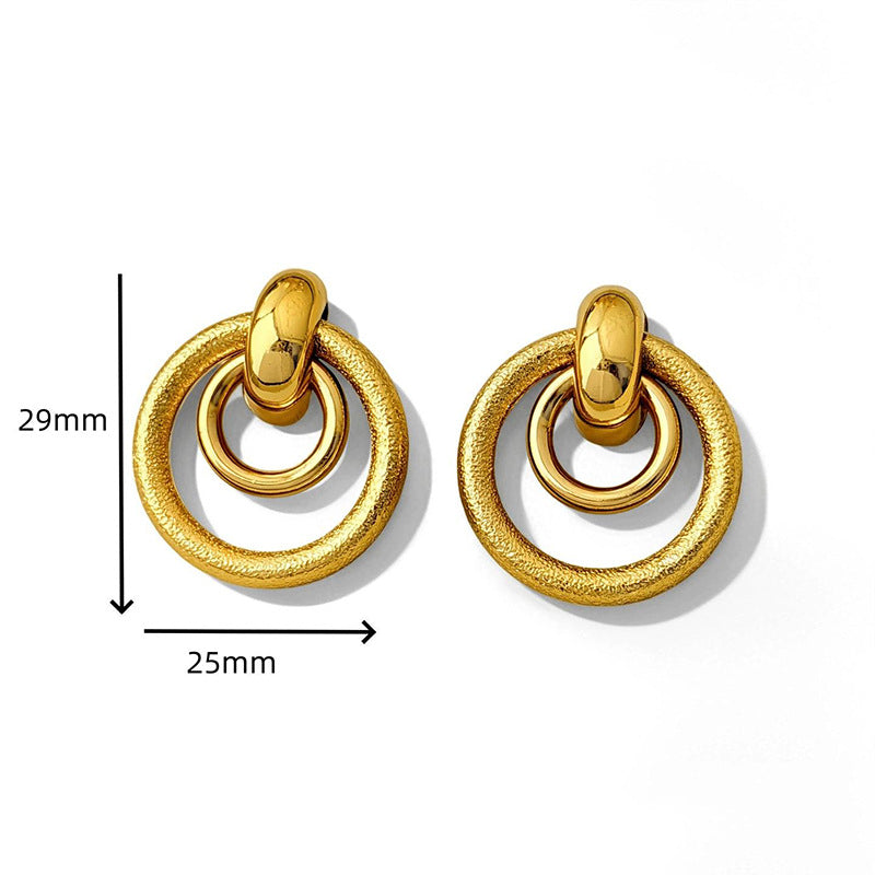 Exaggerated Tassel Earrings With Titanium Steel Posts, Unisex Drop Earrings
