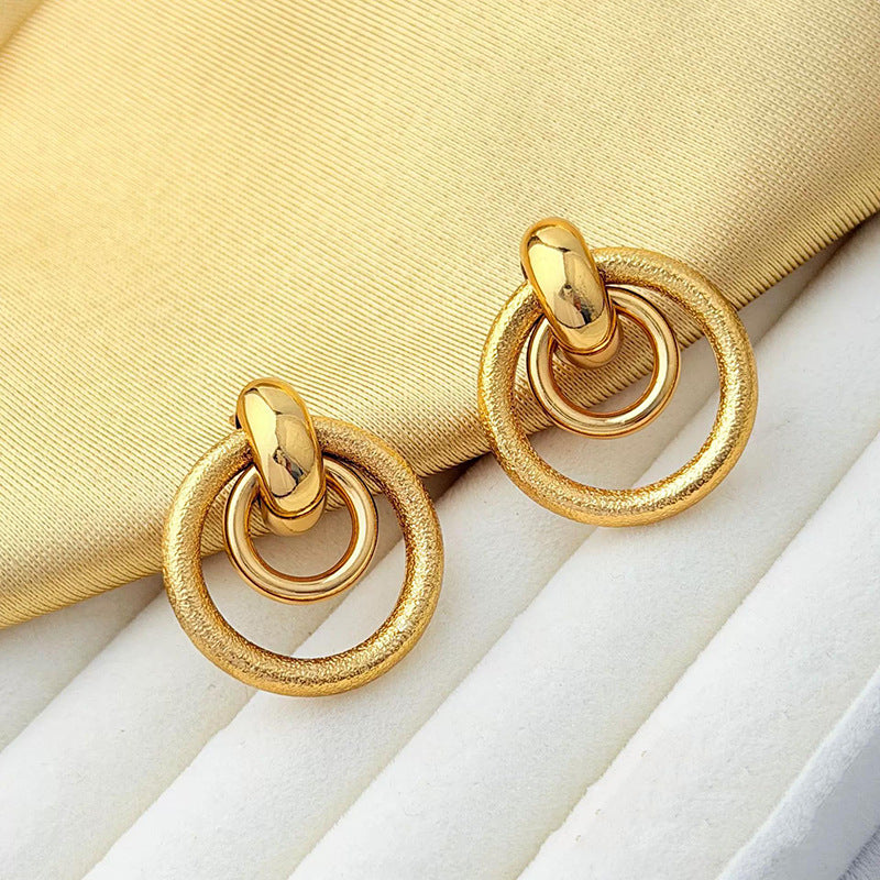 Exaggerated Tassel Earrings With Titanium Steel Posts, Unisex Drop Earrings