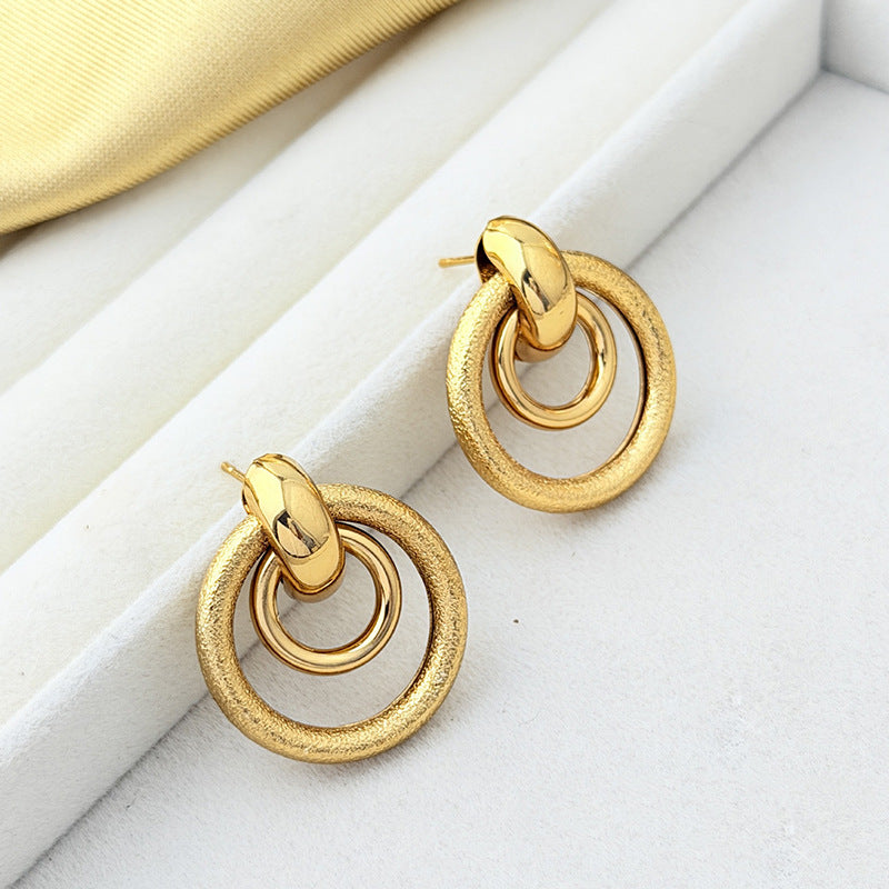 Exaggerated Tassel Earrings With Titanium Steel Posts, Unisex Drop Earrings