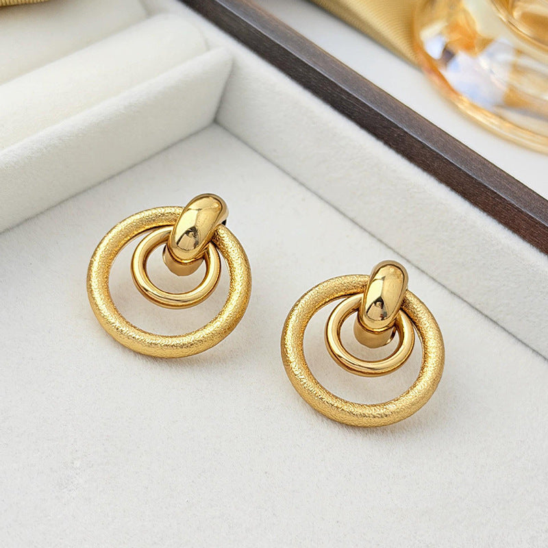 Exaggerated Tassel Earrings With Titanium Steel Posts, Unisex Drop Earrings