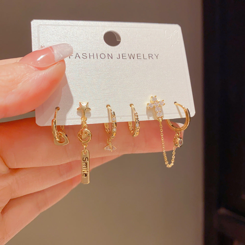 Real Gold Plated Copper Tassel Drop Earrings In Retro Style For Women