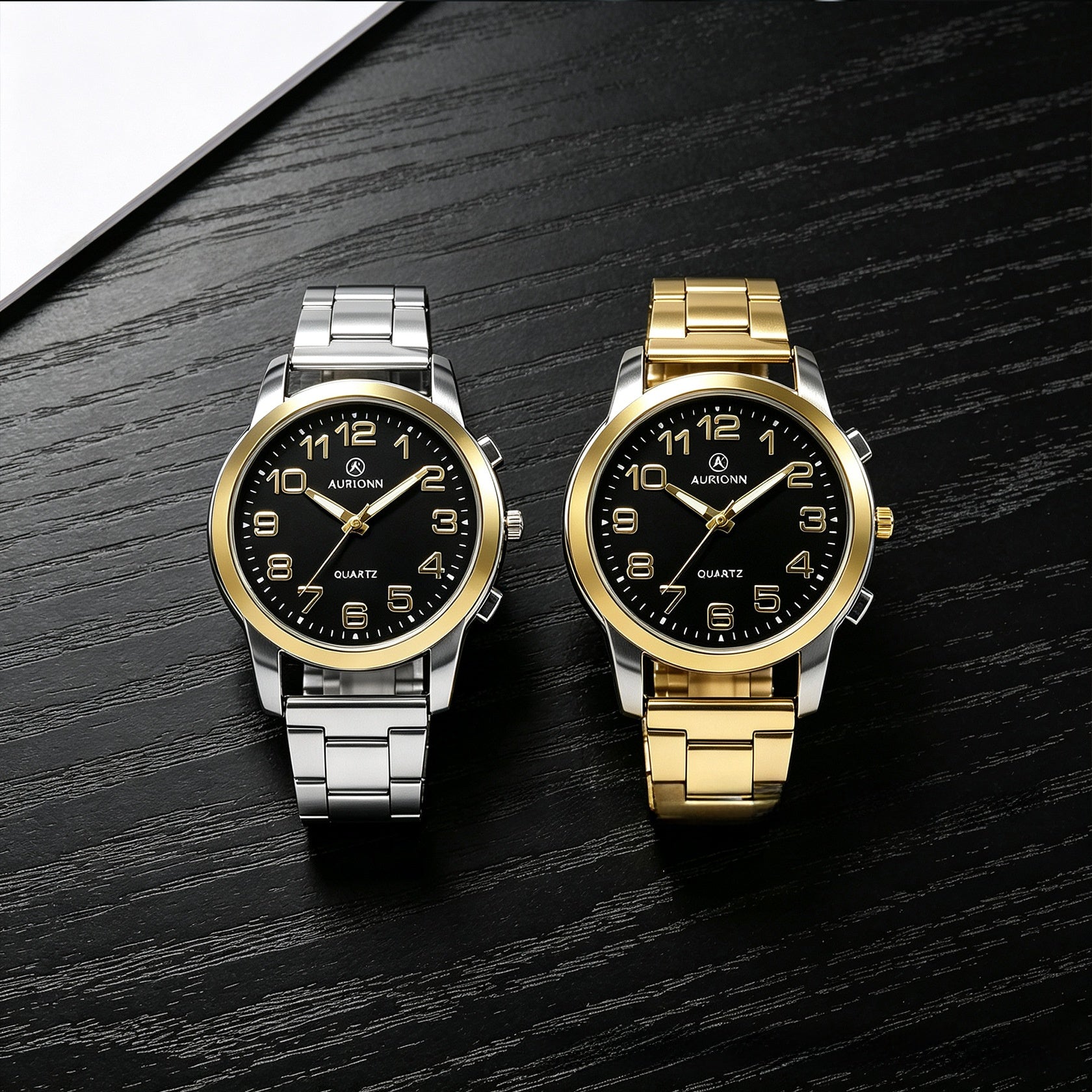 Men's Quartz Watch With Round Dial Featuring Ordinary Glass Mirror And Alloy Strap With Single Folding Buckle