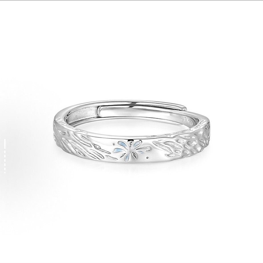 Sweet Couple Butterfly Open Rings In Luminous Copper With Electroplated Gold Plating Process