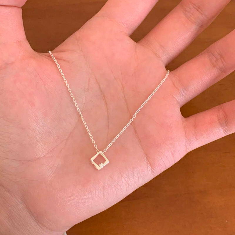 New Style Irregular Silver Necklace For Women With 925 Sterling Silver Pendant And Cable Chain