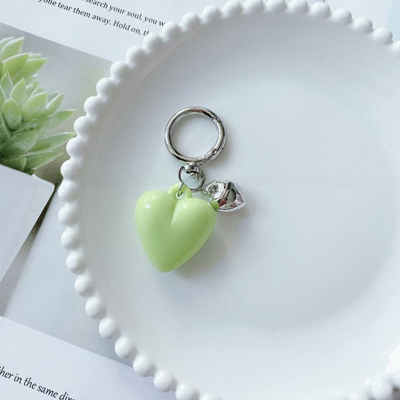 Heart Shape Key Chains In Multicolor Featuring Durable Resin Material