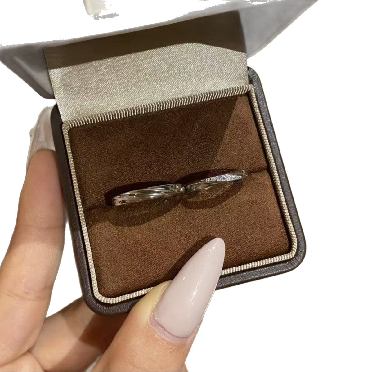 Infinity Couple Rings In 925 Sterling Silver, 1 Pair Silver Rings Perfect For Birthday Gift