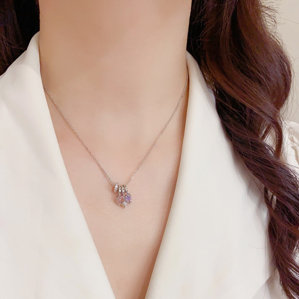 Heart Shape Pendant Necklace For Women In Copper Chain With Real Gold Plated Copper Pendant