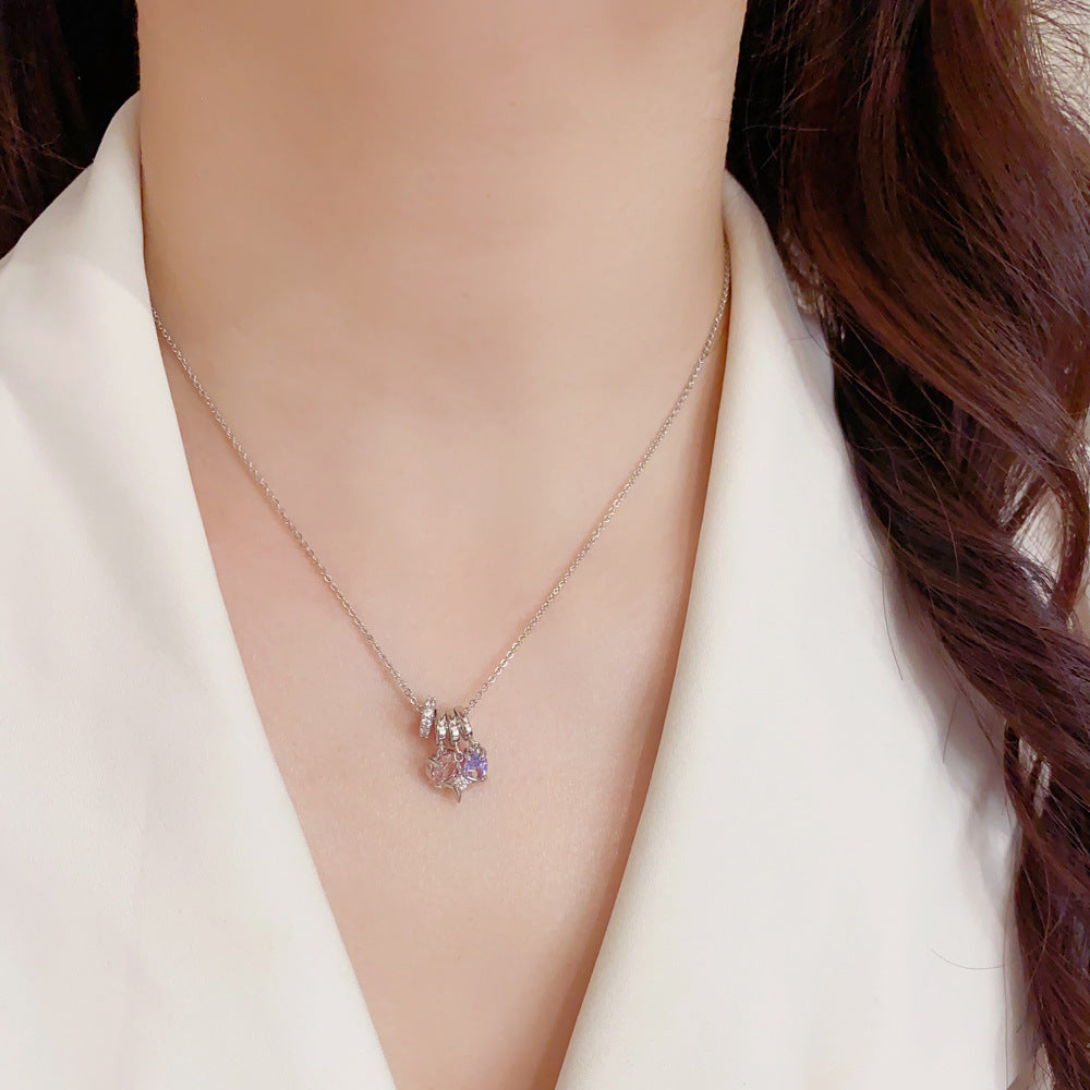 Heart Shape Pendant Necklace For Women In Copper Chain With Real Gold Plated Copper Pendant