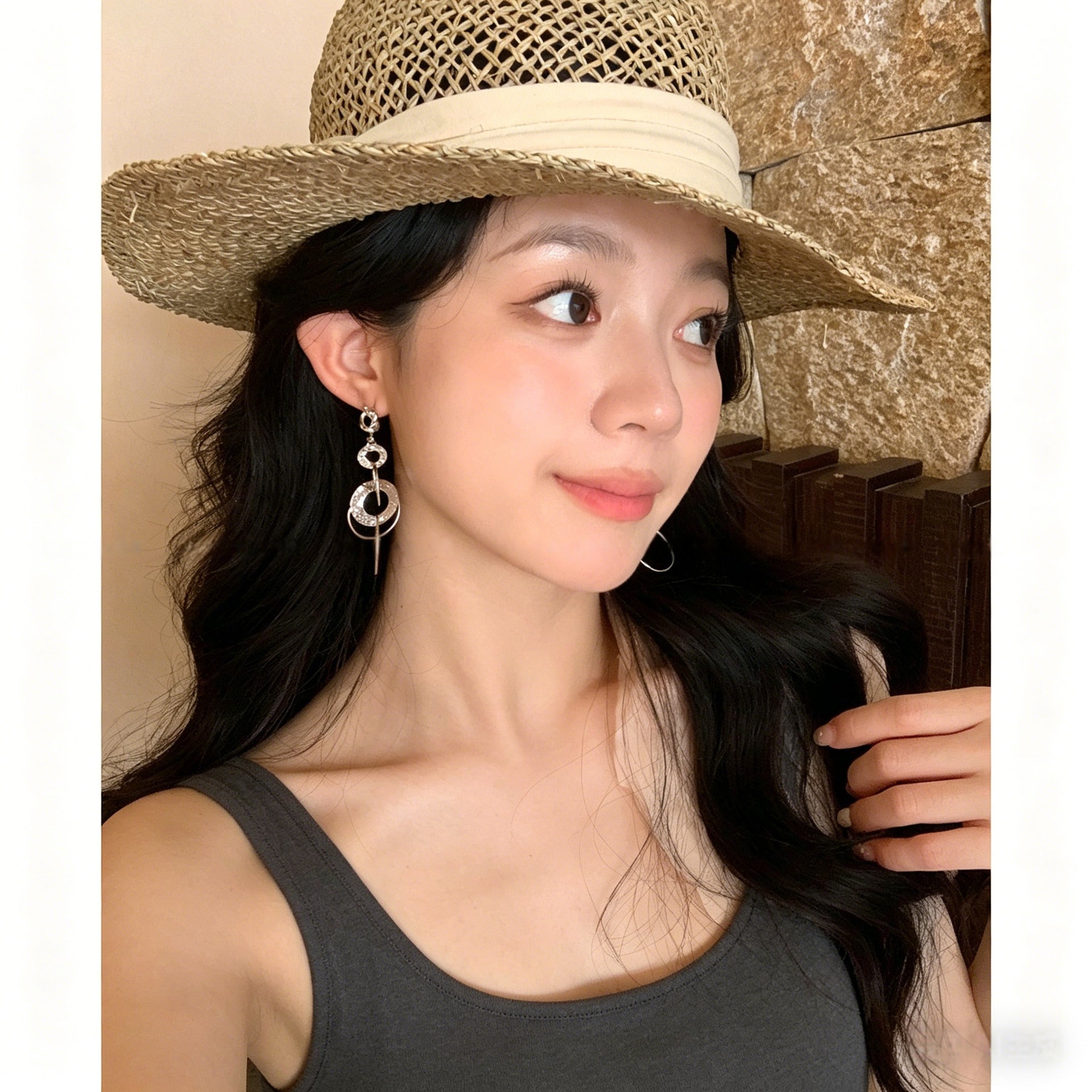 Geometric Tassel Earrings For Women In Gold, Featuring 925 Sterling Silver Ear Pins And Durable Titanium Steel Material